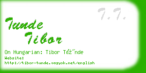 tunde tibor business card